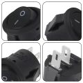 1PCS ON/OFF 2 Pin Round Rocker Switch LED illuminated Car Dashboard Dash Boat Van 12V With Cup. 