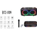 BTS - 1709 DYNAMIC Clean & Big Sound Party Box  Outdoor With Wireless Mic. 