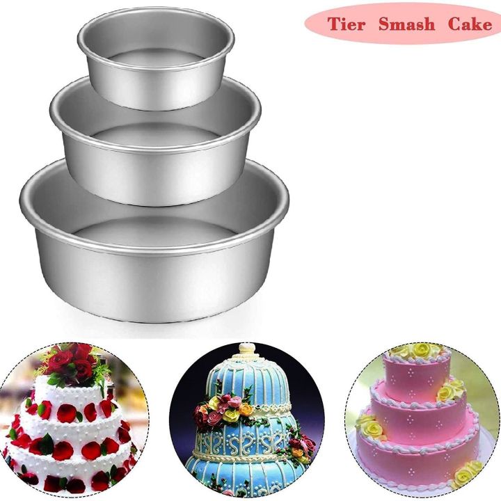 Aluminum Round Baking Tray 3 pcs set