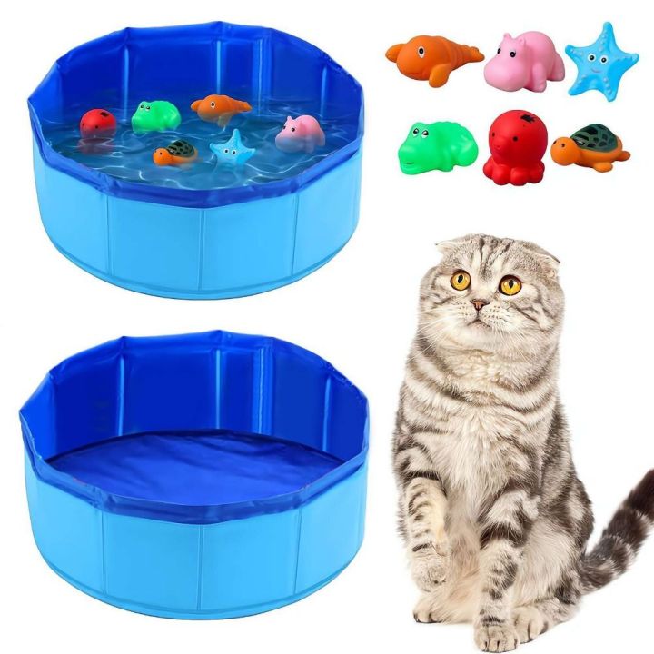 Play Water Bathtub Foldable Cat Pool Toy Portable Turtle Starfish ...