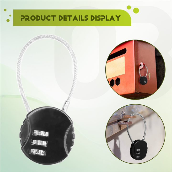 (VDZI)%204%20Pieces%20Combination%20Lock%203%20Digit%20Outdoor%20Waterproof%20Padlock%20for%20School%20Gym%20Locker,%20Sports%20Locker,%20Fence,%20Toolbox,%20Gate%20-%20Image%203