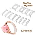 12Pcs 6-Sizes Multipurpose Invisible Clear Ring Size Adjusters Silicone Loose Rings Reducers Non-silp Ring Guard Spacers Rings Jewelry Tools. 