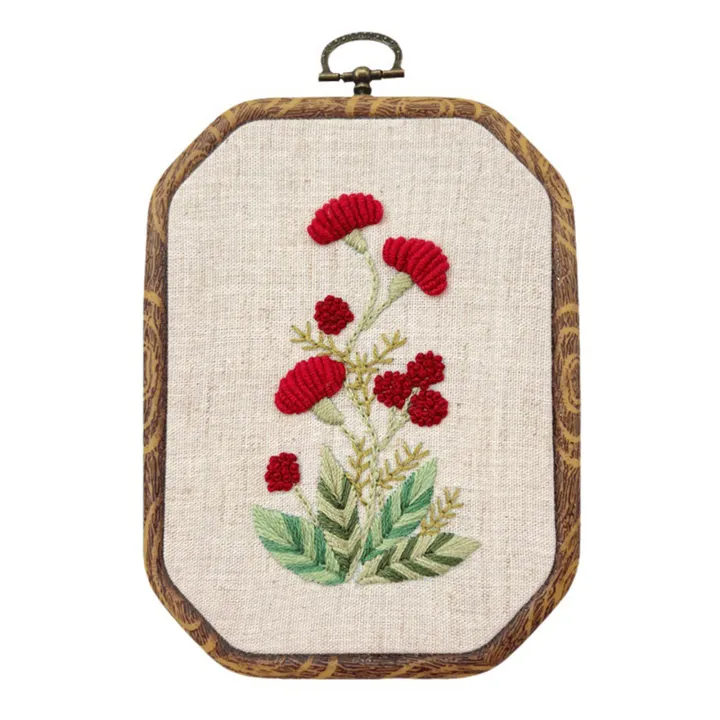 Embroidery%20Starter%20Kit%20Including%20Colored%20Threads%20Needles%20Hoops%20Instructions%20Flower%20Grass%20Leaves%20Pattern%20Mini%20Cross%20Stitch%20Kit%20-%20Image%203