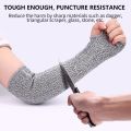 Level 5 HPPE Cut Resistant Arm Sleeves Thickened Anti-Scratch Protective Arm Sleeves for Car Repair Outdoor Handling Work Protection Fingerless Arm Sleeves. 