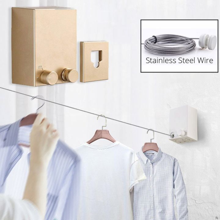 U PAY LOW Indoor Outdoor Retractable Clothesline Wall Mounted Laundry u-pay-low-indoor-outdoor-retractable-clothesline-wall-mounted-laundry