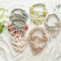 Ruoshui Triangle Hair Scarf For Woman Summer Printed Floral Bandanans Woman Hair Accessories Headband Elastic Hiarband Headwrap. 