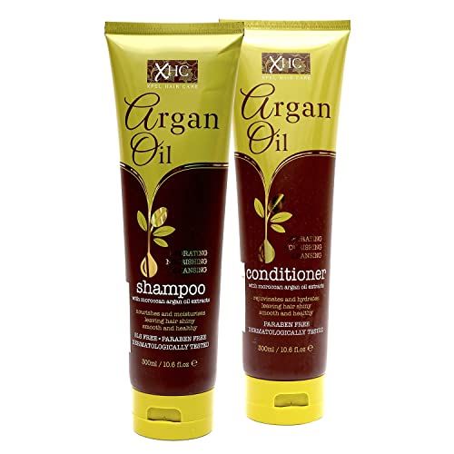 Xpel Marketing Moroccan Argan Oil Shampoo & Conditioner Combo with Avocado Oil, Olive Oil, Castor Oil & Coconut Oil, Moisturise & Nourish, Paraben Free, Vegan & Cruelty-Free, Men and Women 600 ml(FROM INDIA)NUSS