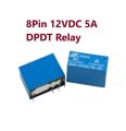 8Pin 12V DC 5A DPDT Relay. 