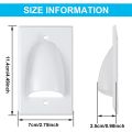 Single Gang Bundled Cable Wall Plate 1-Gang Recessed Low Voltage Cable Plate with Mounting Bracket (2-Pack, White). 
