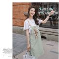 Student Cute Loose Girl 2024 New Suit Bear Age-Reducing Suspender Skirt Summer Korean Style Trendy Thin. 