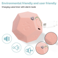 Mini Timer Rotate Dodecagon Rechargeable Timer Sound Vibrate Light Alarm Flip Timer Countdown for Timemanager Yellow. 