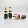 Audiocrast ST650 Gold Plated Banana Plug Terminal Binding for Speaker Amplifier High Quality Red and Black. 