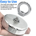 Super Strong Fishing Magnet Hooks N52 Heavy Magnet with Countersunk Hole Eyebolt 16-90mm Salvage Searcher Magnets. 