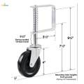 Gate Caster with Fence Gate Wheel Gate Support Wheel for Patio Lawn Chain Link Fence. 
