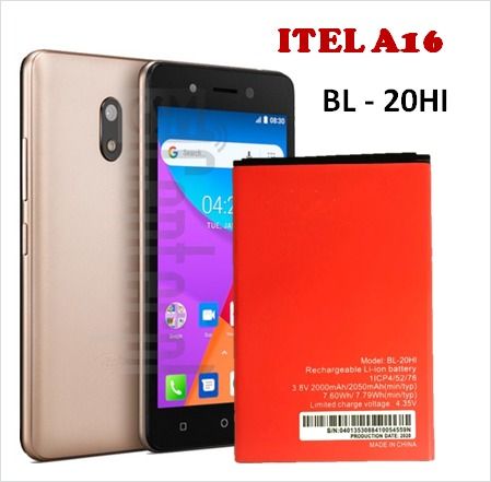 ITEL A16 Battery Itel BL-20HI Battery 2050mAh