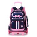 Children School bag set with Wheels Students Backpack School Trolley Bag School Rolling Wheeled Backpack For Girls. 