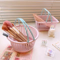 Kitchen Storage Basket Hollow Portable Shower Bath Baskets Desktop Fruit Baskets Child Toys Snack Plastic Organizer JINBING. 