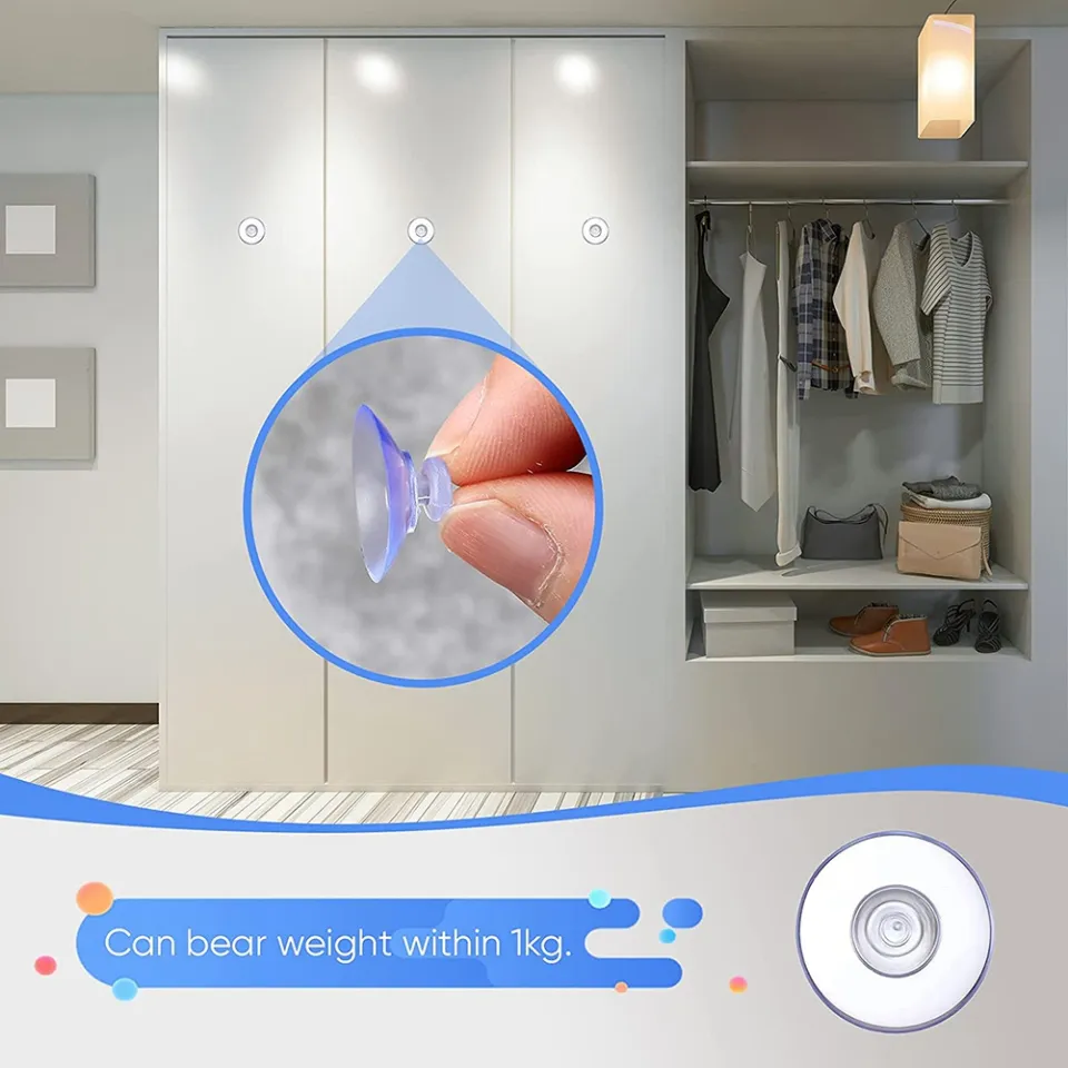 PATIKIL Suction Cups 55mm/2.2 Inch 20pcs PVC Sucker Pads Without Hooks For Home Kitchen Bathroom Organization Decoration Hanging Items Clear - View #9