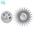【BestGO】Fityle Modern Chic Round Sunburst Wall Mirror, Decorative Wall Mounted Bathroom Vanity Wall Accent Mirror Decor for Bedroom Home Baby Room. 