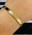 Gold Plated Plain Lined Bangle For Men. 
