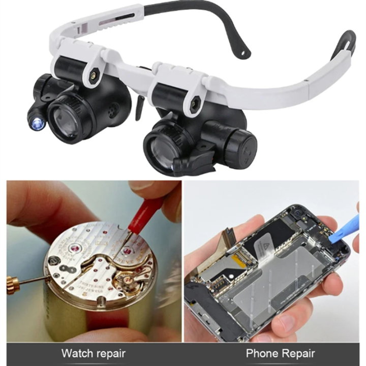 2Pcs%20Head-Mounted%20Microscope%20Jeweler%20Magnifier%20with%20LED%20Light%208X/15X/23X%20Magnifying%20Magnifier%20Loupes%20Repair%20Tool%20-%20Image%204