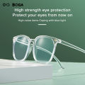 OQ BOGA 4 Colors Unisex Anti Blue Light Proof Radiation Square Frame Computer Glasses Women Men Eye Protection Fashion Plastic Full Rim Eyewear. 