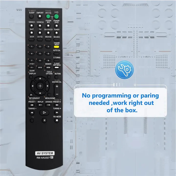 1%20Piece%20Replace%20RM-AAU027%20Remote%20Replacement%20Accessories%20for%20Sony%20Home%20Theatre%20System%20RM-AAU021%20HTSS2300/C%20STRDG520%20HT7200DH%20HT-DDW5500%20STR-KM5500%20-%20Image%207