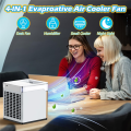 , Cooling Fan with 7 Colors LED Light, Ice Cooling Fan Evaporative Air Cooler for Room Office. 
