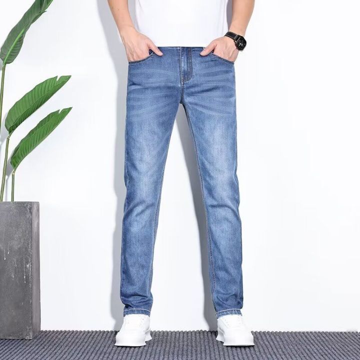 Summer%20Ultra-Thin%20Ice%20Oxygen%20Cool%20Men's%20Jeans%20Stretch%20Slim-Fitting%20Small%20Straight%20Trendy%20Loose%20Casual%20Long%20Pants%20-%20Image%202