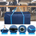 Large Capacity Hay Storage Bag with Zip Portable Handles Portable Waterproof Horse Feeder Bag Livestock Hay Bags for Horses Goat 41 x 18 Inch. 