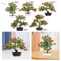 Artificial Fruit Tree Bonsai Lifelike PP Material Table Centerpiece for Indoor Outdoor Sturdy. 