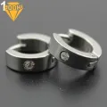 Men Women Fashion Punk Gothic Stainless Steel Hoop Stud Earrings Jewelry. 
