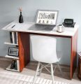 VTEC FURNITURE Modern Computer Table | Study Table with 3 Tier Bottom Storage & Open Bookshelf Lower Storage. 
