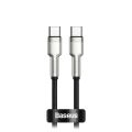Baseus Cafule Metal Series 100W Fast Charging & Data Transfer Cable 2m USB-C to USB-C – Durable Braided Design. 