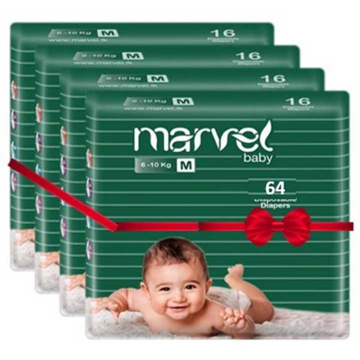 Marvel Baby Diapers - Medium - 64 pcs