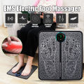 EMS Foot Massager Mat with Muscle Stimulator - Simulated Massage Therapy for Foot, Hands, Arms, Shoulder, Arthritis Pain and Varicose Veins - Drug-Free Pain Relief. 