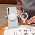 Transparent Magnetic Wireless Charging Jelly Case for Samsung Galaxy A15 A35 A55 A16 A26 A36 A56 A54 M56 A07 A17 A05 A05S A06 A23 A27 A57 A37 A34 A14 Shockproof Clear Cover. 