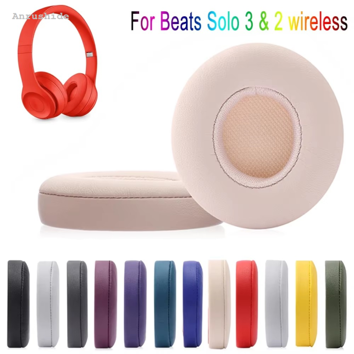 Replacement%20Earpads%20for%20Beats%20Solo%202%203%20by%20Wicked%20Cushions%20Ear%20Profesional%20Pads%20for%20Beats%20Solo3%20Wireless%20ON-Ear%20Headphones%20black/white%20-%20Image%202
