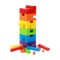 Multi Color Wooden Jenga 54 Pieces Blocks Building Tumbling Tower Stacking Game. 