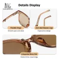 LouisWill Folding Sunglasses In Round Packaging Handbag Decorative Sun Glasses Outdoor Travel Sunscreen Sunglasses Women UV400 Trendy Sunglasses For Women Round Chic Retro Sunglasses. 