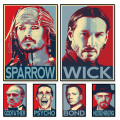 A3/A4 size Framed Wall posters Movie Characters Aesthetic Celebrity Breaking Bad John Wick God father James Bond Jack Sparrow Phycho Wall posters wall decorations. 