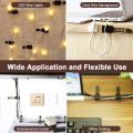 Cable Strap Ties Cable Management Clips Adjustable Nylon Clamps Organizer with Adhesive Tape Cable Clips for Home. 