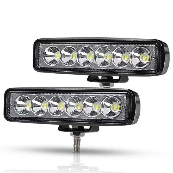 2Pcs 6 inch 18W DRL LED Work Lamp Light 4WD for  Off Road Truck Bus Boat Fog Light Car Light Assembly