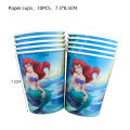 Little Mermaid Birthday Party Decorations Balloon Supplies Baby Shower Paper Tableware Set Kids Party Candy Bag Decor. 