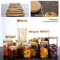 Canglex Storage Box Multi-purpose Kitchen Glass Storage Jar with bamboo lid Coffee Seasoning Spice Food Container Canister Storage Tank. 