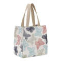 New printed colorful butterfly canvas for women fashionable hand held sail bag large capacity lunch box bag. 