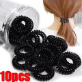 Phone Cable Elastic (Plastic Spiral), Hair Band, Hand Band- Black/Multicolor-(10/20/50/100Pcs). 
