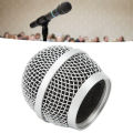 Microphone Grill Stainless Steel Microphone Grille Ball Head for PG58 for Replacement. 