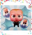 5 Pcs Foil Balloons Boss Baby Birthday Party Decorations. 