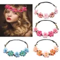Cloth Floral crown headband Trendy Bridal Paper Flower headband New Years Girls' crown Fashion headband for Festival Wedding Photo shoot Costume party Casual wear. 